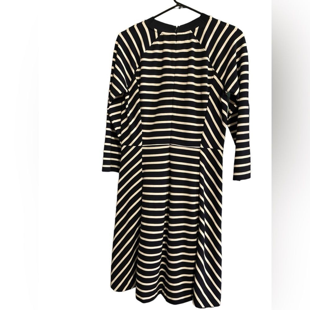 Classic Navy Blue & White Striped Long Sleeve Banana Republic Dress Size 8